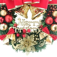 Božićni bowknot Ball Weart umjetni zelenilo cvjetni ukras za kućne zabave ukrasi