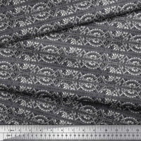 Stripe od svilenog tkanina Soimoi, lišće i cvjetni blok Ispis tkanine sa širokim dvorištem