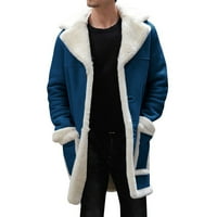 Adviicd jakna za muške casual kardigan kaputi od punog boja kaput jakna od vune dugih rukava topli kaput Zip up jakna muškarci