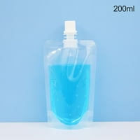 Yannee Prozirni pića za pića Stojeći torbica za piću prijenosna plastična pića torba