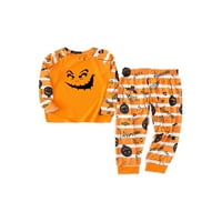 Beiwei Halloween pidžama za odrasle dječje bundeve Print Porodična podudarna noćna odjeća PJS setovi