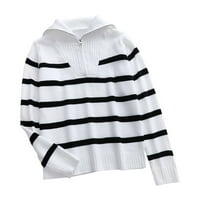 PIMFILM dugi pulover džemperi za žene obrezane pulover džempere za žene ljeto udobne bijele m