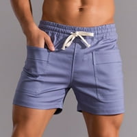 CLlios muški kratke hlače, muškarci čvrsti povremeni modni pamučni sportski elastični šorc list-up srednje