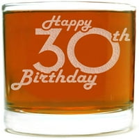 Retro rođendan je sjeći 10.5oz lowball viski staklo 30. rođendan poklon