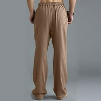 Muške pamučne patvene pantalone elastične strugove casual jogger joga hlače na otvorenom teretna gaćica
