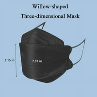 Crna odrasla osoba KF Maska napravljena u Koreji prozračne udobne odrasle crne 3D maske Korejski riblje Tip Facemask za muškarce Ženske maske