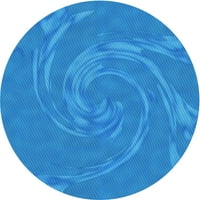 Ahgly Company u zatvorenom okruglom uzorku Neon plavi prostirki, 5 'krug