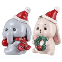 Božićne minijaturne figurice Resin Mini pupčani čaršavširni ukrasi Santa Xmas Claus Globe Snowdiy Torbe