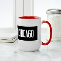 Cafepress - Chicago: Chicagoan flag & Chicago velika krigla - OZ keramička velika krigla