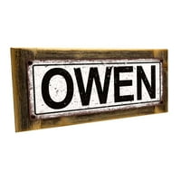 Uokviren Owen 4 X12 Metalni znak, zidni dekor za dječju sobu i vrtiću