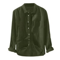 Army Green Golf majice za muškarce isključuju dugi gumb Muški dnevni limenci na majica majica majica