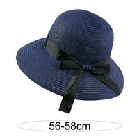 Huanledash vrpca Bowknot Dekor sunčani šešir žene velika brana za sunčanje disketa za slamu Hat modni