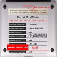 Kaishek plastični poklopac tvrdog papira Kompatibilan sa - Objavljen MacBook Pro 16 XDR displej i ID