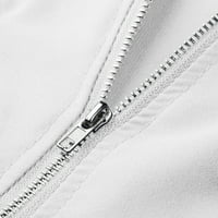 Ženski kratki rukav Šifon vrhovi Ležerni Zip vrat Duks pulover Lood Fit Solid Bluza u boji