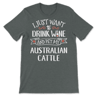 Australijska majica goveda za ljubitelje vina i vlasnike pasa