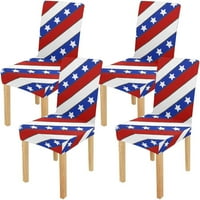 Amerikana zastava crvene bijele i plave prugaste stolice za zaštitu zaštitnika za blagovaonicu za blagovaonicu
