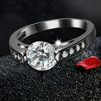 SKPBlutn prstenovi za žene djevojke crne bijele cirkonije dijamantni angažman vjenčani prsten za prsten