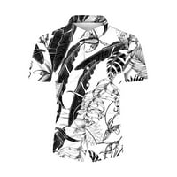Modna muška havajska majica kratki rukav gumb gore uz plažu za plažu, unise casual majice