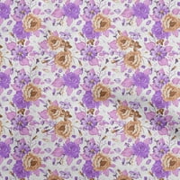 Onuone Rayon smeđa tkanina azijski cvjetni šivaći materijal za ispis tkanine sa dvorištem širom