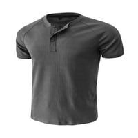 Prednji muški ljetni vrhovi Dugme Down T majice Majica kratkih rukava Svakodnevno nošenje Casual Basic