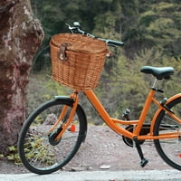 Toma Bicikl Prednja korpa pletenica Košarica sa poklopcem za nošenje ručke za kupovinu