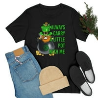 Obiteljski LLC Uvijek nosim malu majicu St Patrick, Funny St. Patrickov dan majica za muškarce, Lucky