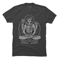 Lord Shiva Muški ugljen sivi grafički tee - Dizajn ljudi L
