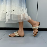 Jsaierl Womens ravne sandale Ležerne prilike ljetne flop flop sandale Udobne klizanje na sandale Boemska