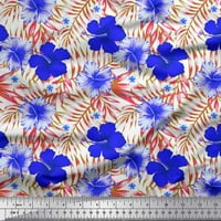 Soimoi Pamuk poplin tkanina cvjetna i ostavlja tropsko ispis tkanina sa dvorištem širom