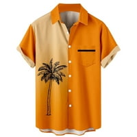 Pedort muške activewear odlos kratki rukav ležerni kontrastni u boji Golf tenis Ljetna majica narančasta, s