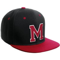 Daxton Classic Snapback Hat Custom A do Z Početna varijantna slova, crni crveni šešir bijelo crveno