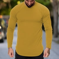 Labakihah muške majice Muške modne casual sportove fitness na otvorenom zakrivljeni rub čvrsta boja