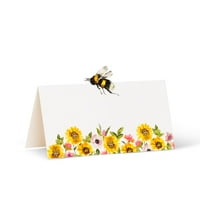 Suncokret i pčelinje presavijena Mjesto karta -