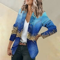 Ugodan stilski svestrani blazer Qwang Women's Plus veličine Teretna džepna jakna, ženska jakna za blejzer