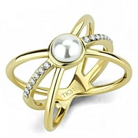 Zlatni tiple ženski prsten kružni 316L nehrđajući čelik Anillo Cruz Color Oro para para mujer acero