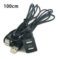 Automobilski crtica Flush Mount USB portne ploče Dual USB produžni adapter kabel