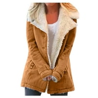 Žene plus size Zimska topla kompozitna plišana kauč kapuljača kaputa za jaknaCoatPink dame jakna