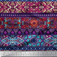 Soimoi pamučna poplin tkanina pruga, mozaik i mandala kaleidoskop tkanini otisci na dvorištu široko