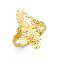 Jewels 14k žuta zlatna modna godišnjica prstena veličine 8.5