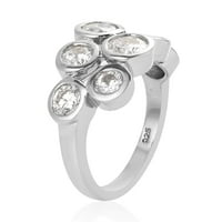 Trgovina LC Sterling Silver Pokloni Vjenčani platina pozlaćen Moissenitni prsten za klaster za žene