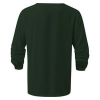 Muške Thirts Ležerne prilike, Majica sa čvrstim bojama Specijalni dizajn V-izrez Top Majica s dugim