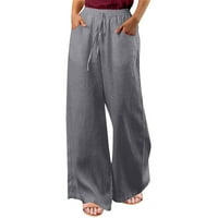 MAFYTYTPR Ljetne pantalone za žene Trendy Fashion Žene Ležerne prilike pune boje elastične labave hlače