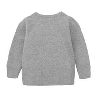 Niuredltd Dečji dečji dečko devojka odeća unise Solid pulozori dugim rukavima Tople pulover vrhove viseće