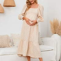 Majčinska haljina za fotošop za čišćenje prodaje Ženska trudna Ležerna Seksi moda Mali cvjetni tisak