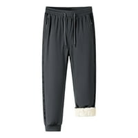 Clearsance Dezsed Muške Sherpa obloge Zimske atletičke jogger fleece hlače plus veličine Muška odjeća