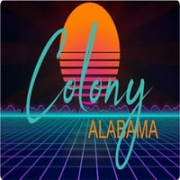 Colony Alabama Frižider Magnet Retro Neon Dizajn