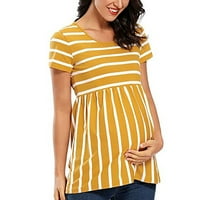 Ženska matična odjeća na vrhu majica modni kratki rukav ispisuju trudnoću haljine za žene