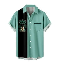 Palato Muške majice, muške ljetne modne havajske majice kratkih rukava