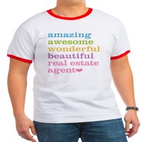Cafepress - Real Estate Agent Ringer T - pamučna prstenovana majica
