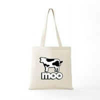 Cafepress - krava moo torba - prirodna platna torba, torba za platno